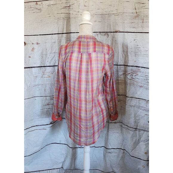 Sundance Newcastle Plaid Button Front Top Size Small NWT - Picture 3 of 7